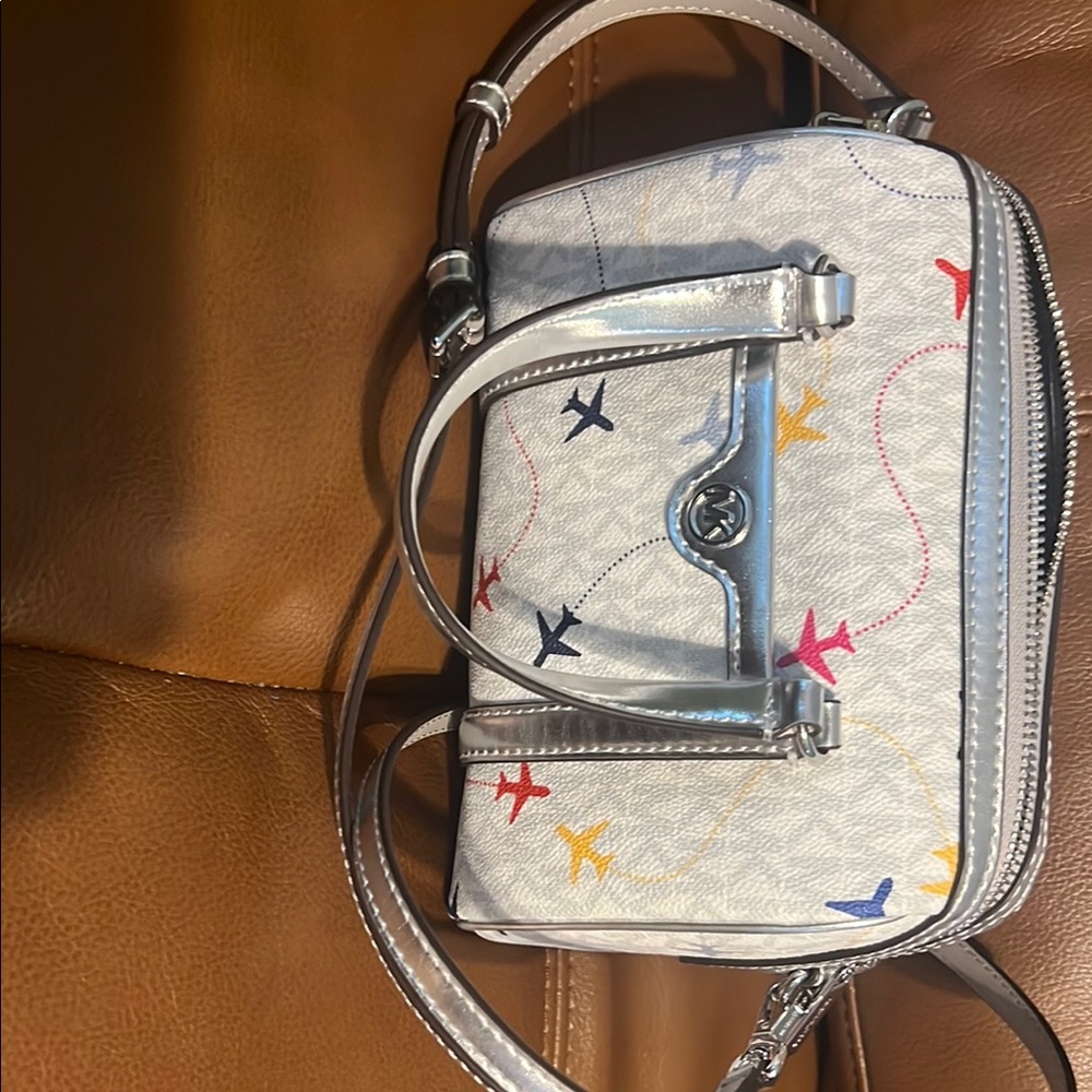 Stylish White and Multicolor Women's Bag